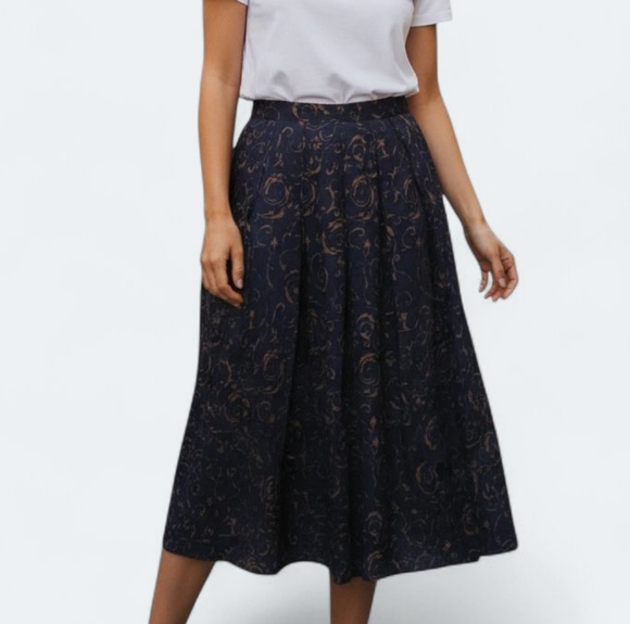 Vintage Dresses & Skirts - Vintage Radmilla II Rayon Midi Skirt